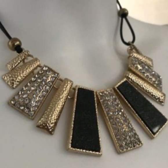 NEW Women's Necklaces Occident Luxury High-end Ladies Black Gold - Picture 5 of 9